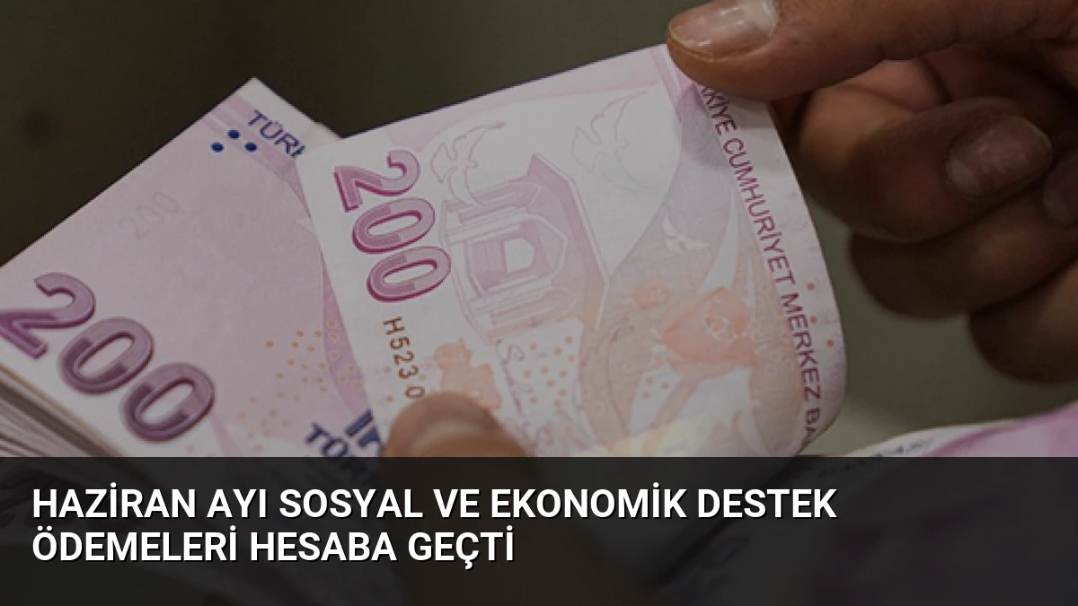 Haziran Ayı Sosyal ve Ekonomik Destek Ödemeleri Hesaba Geçti