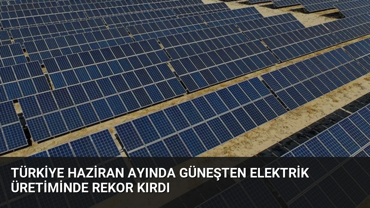 Türkiye Haziran Ayında Güneşten Elektrik Üretiminde Rekor Kırdı
