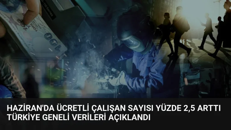 Haziran’da Ücretli Çalışan Sayısı Yüzde 2,5 Arttı Türkiye Geneli Verileri Açıklandı