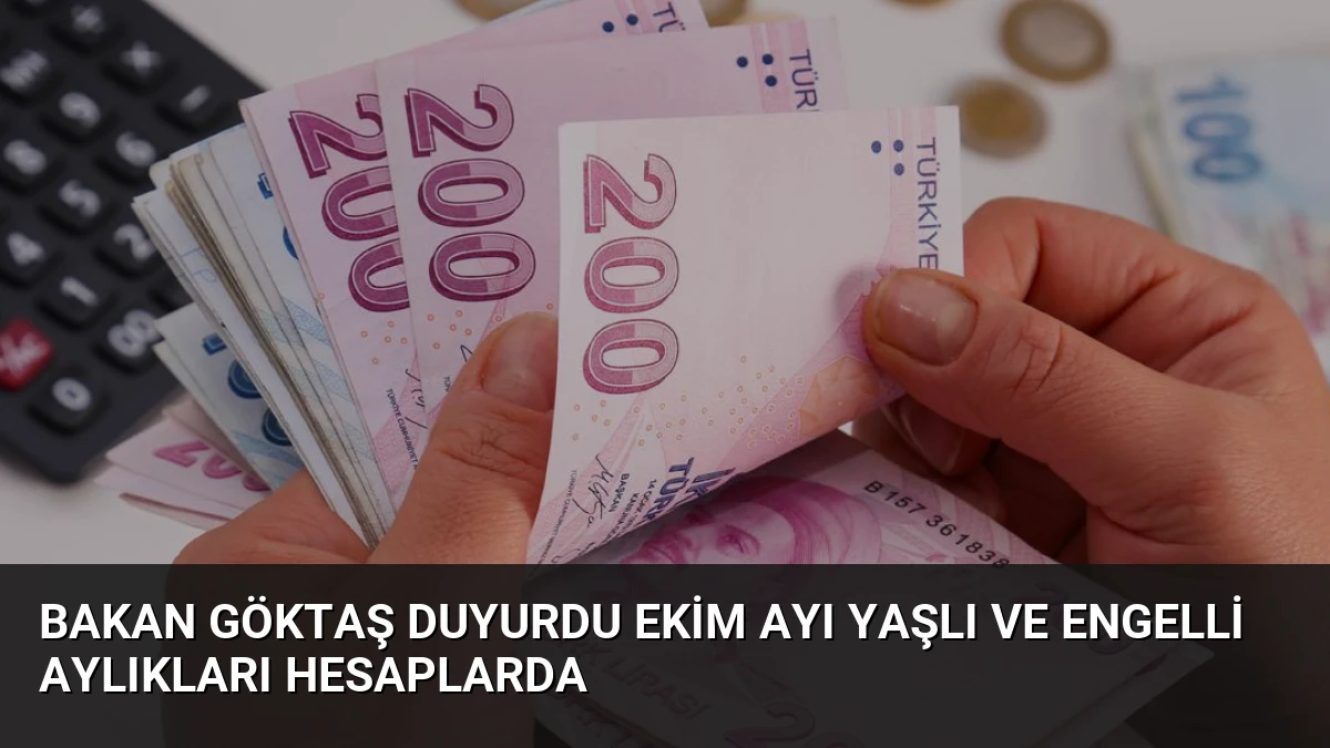 Bakan Göktaş Duyurdu Ekim Ayı Yaşlı ve Engelli Aylıkları Hesaplarda