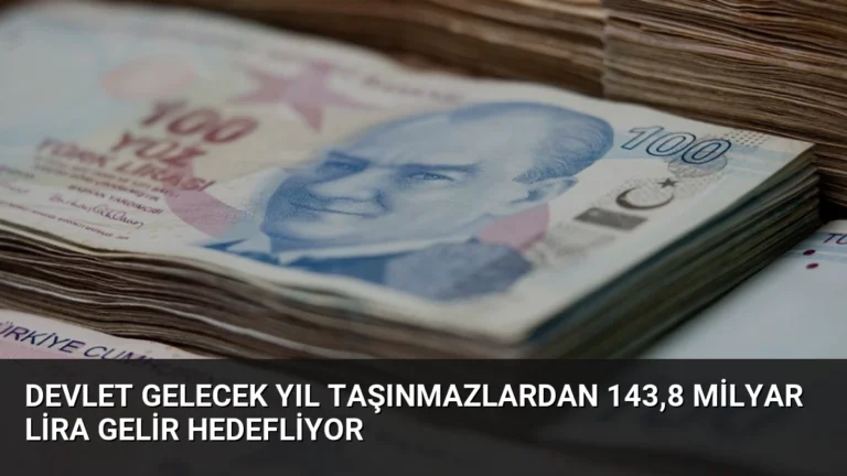 Devlet Gelecek Yıl Taşınmazlardan 143,8 Milyar Lira Gelir Hedefliyor