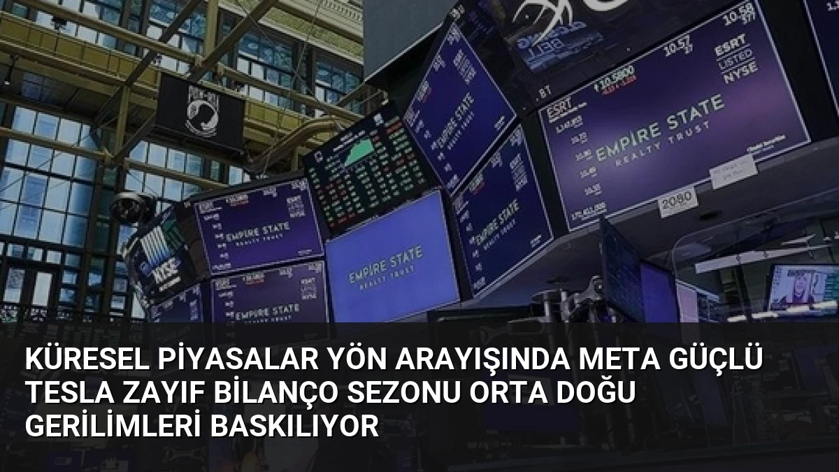 Küresel Piyasalar Yön Arayışında Meta Güçlü Tesla Zayıf Bilanço Sezonu Orta Doğu Gerilimleri Baskılıyor